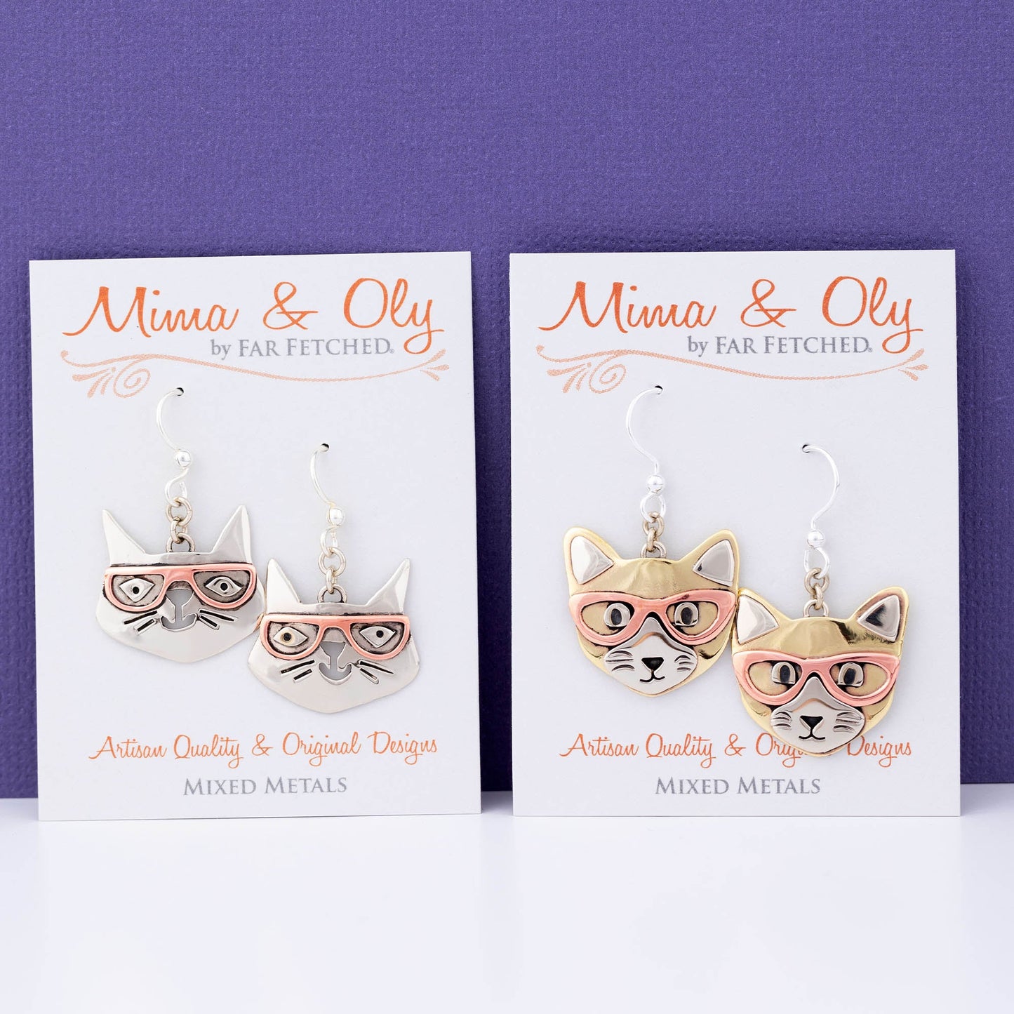 Reading Pets Mixed Metal Earrings