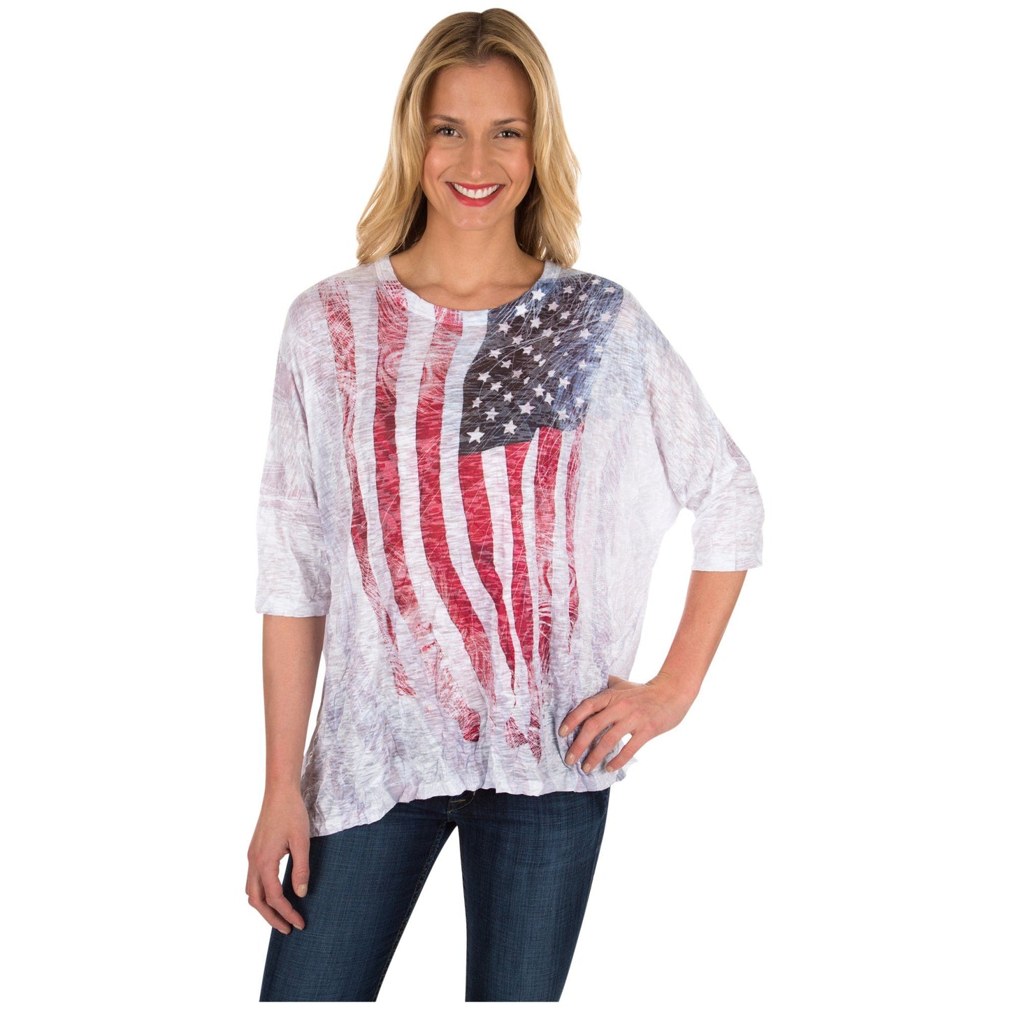 Americana Slub Dolman Top