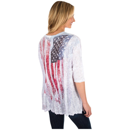 Americana Slub Dolman Top