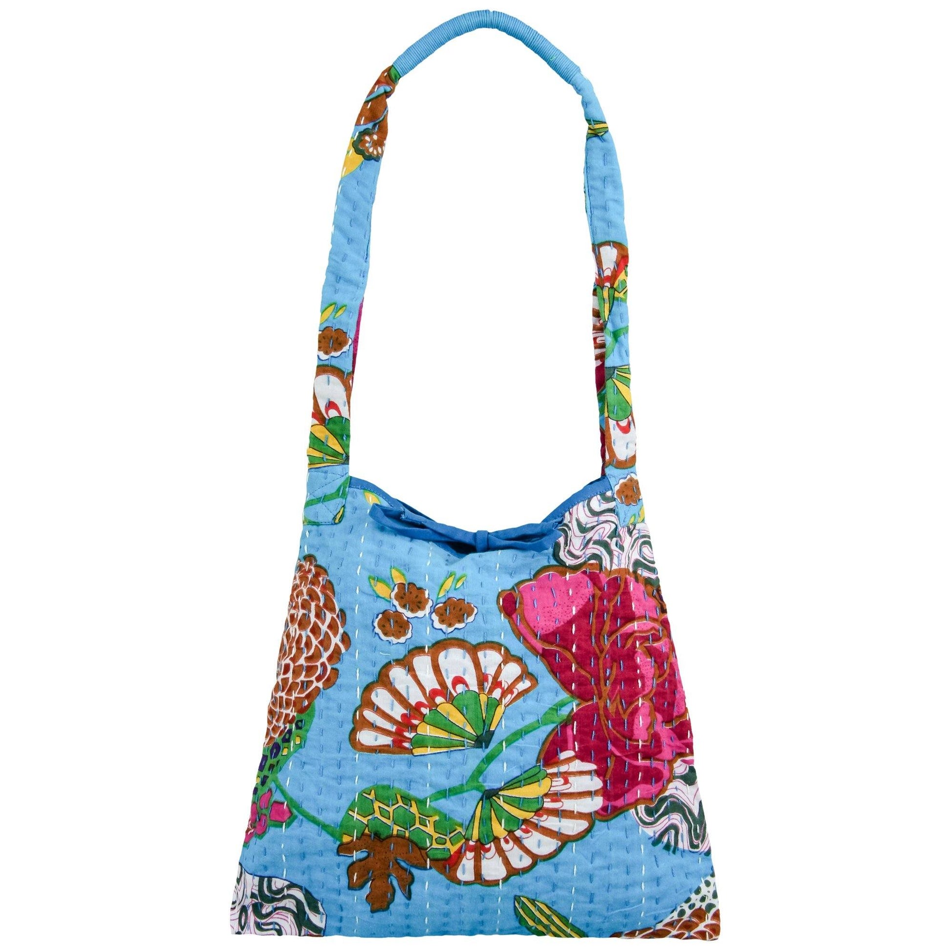 Bright Hand Stitched Kantha Hobo Bag