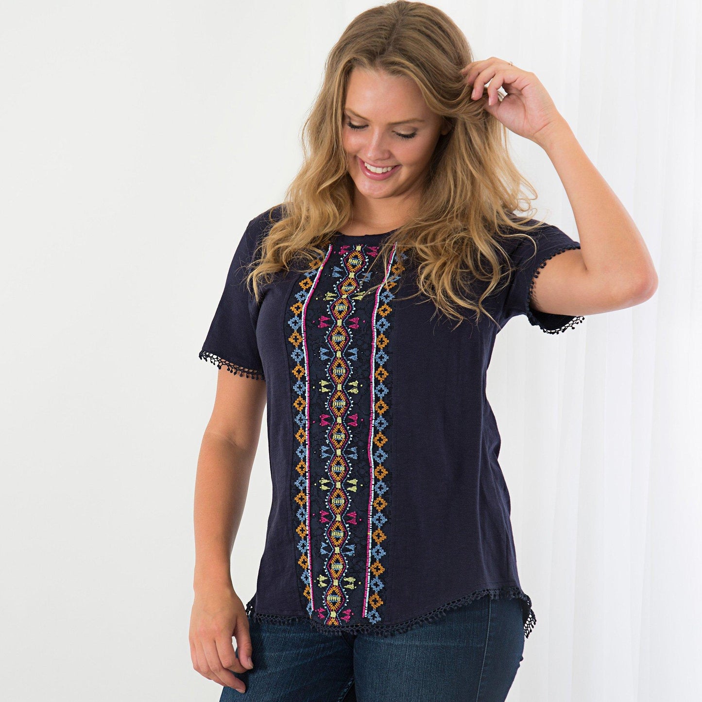 Center Lane Beaded Top