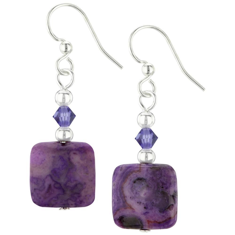 Crazy Lace Agate Earrings