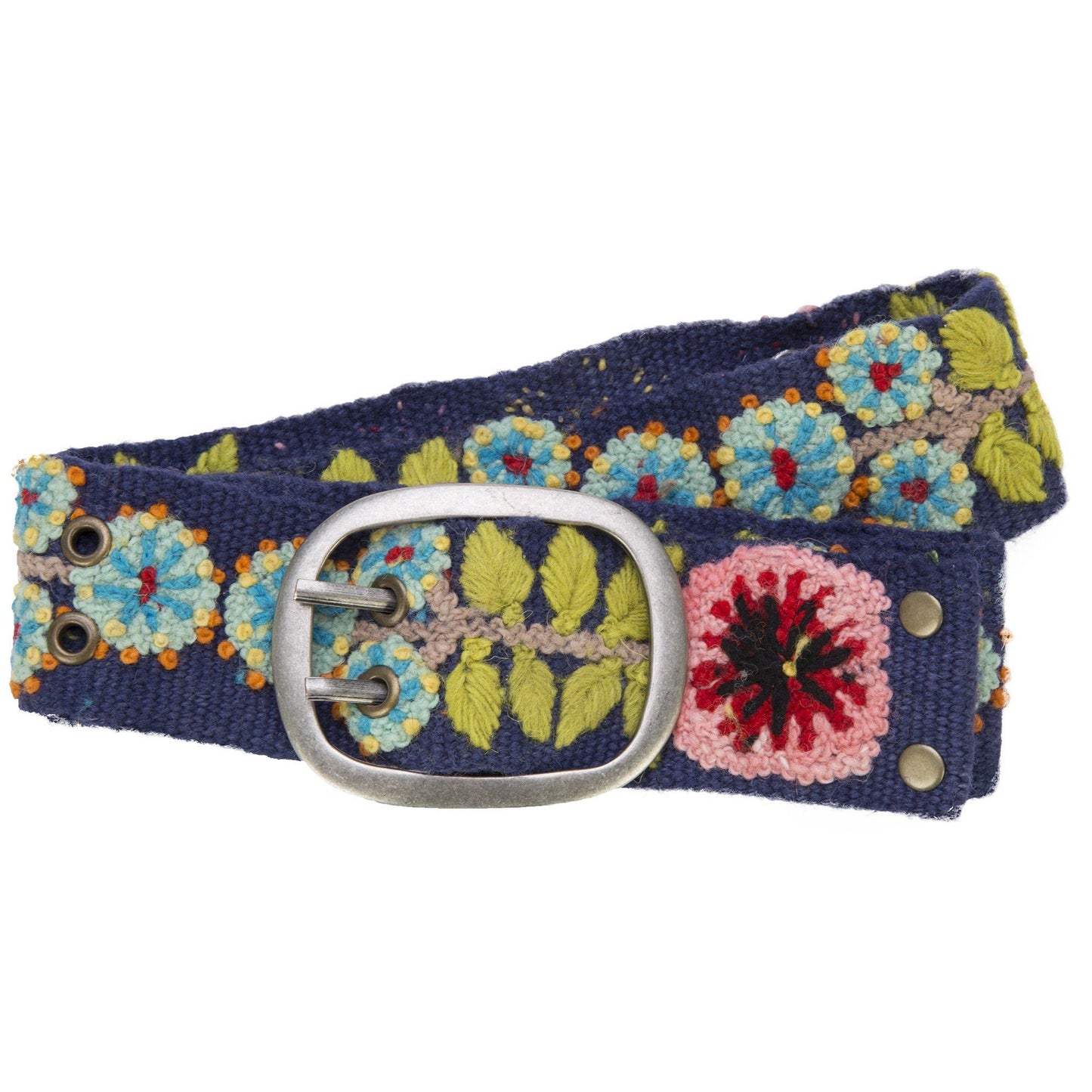 Cusco Flowers Embroidered Belt