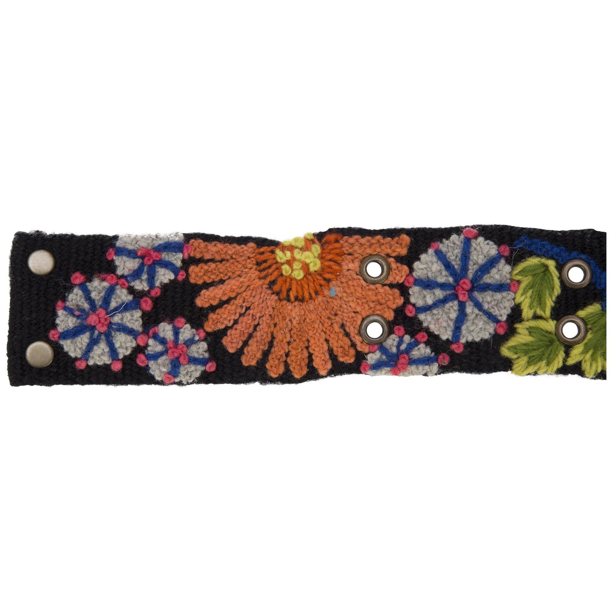 Cusco Flowers Embroidered Belt