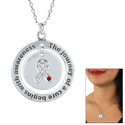 Diabetes Awareness Pewter Necklace