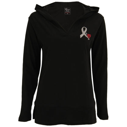 Diabetes Awareness Ribbon Lightweight Hooded Tunic