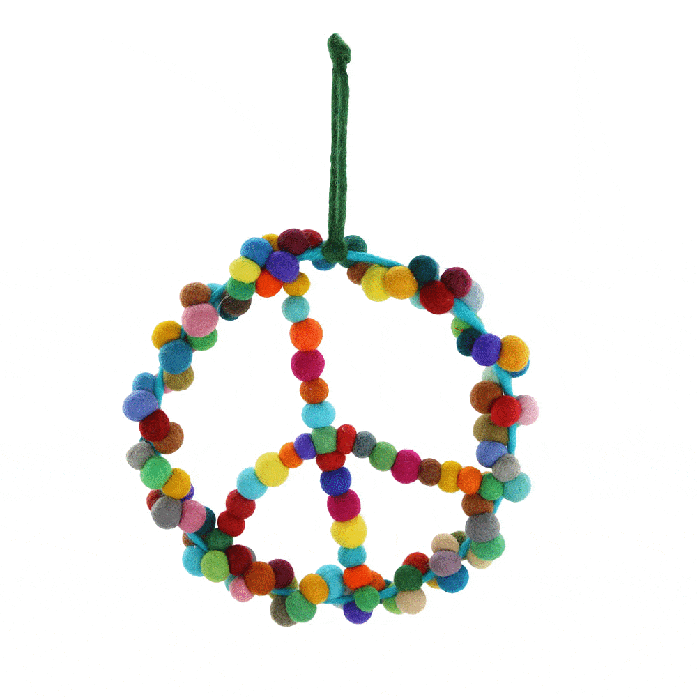 Felt Peace Wreath