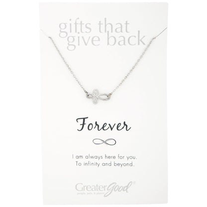 Infinite Strength Of Love Pewter Necklace