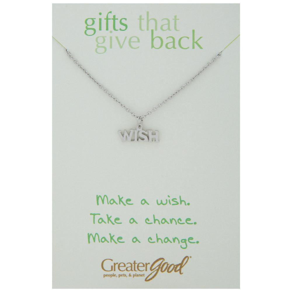 Inspirational Word Pewter Necklace