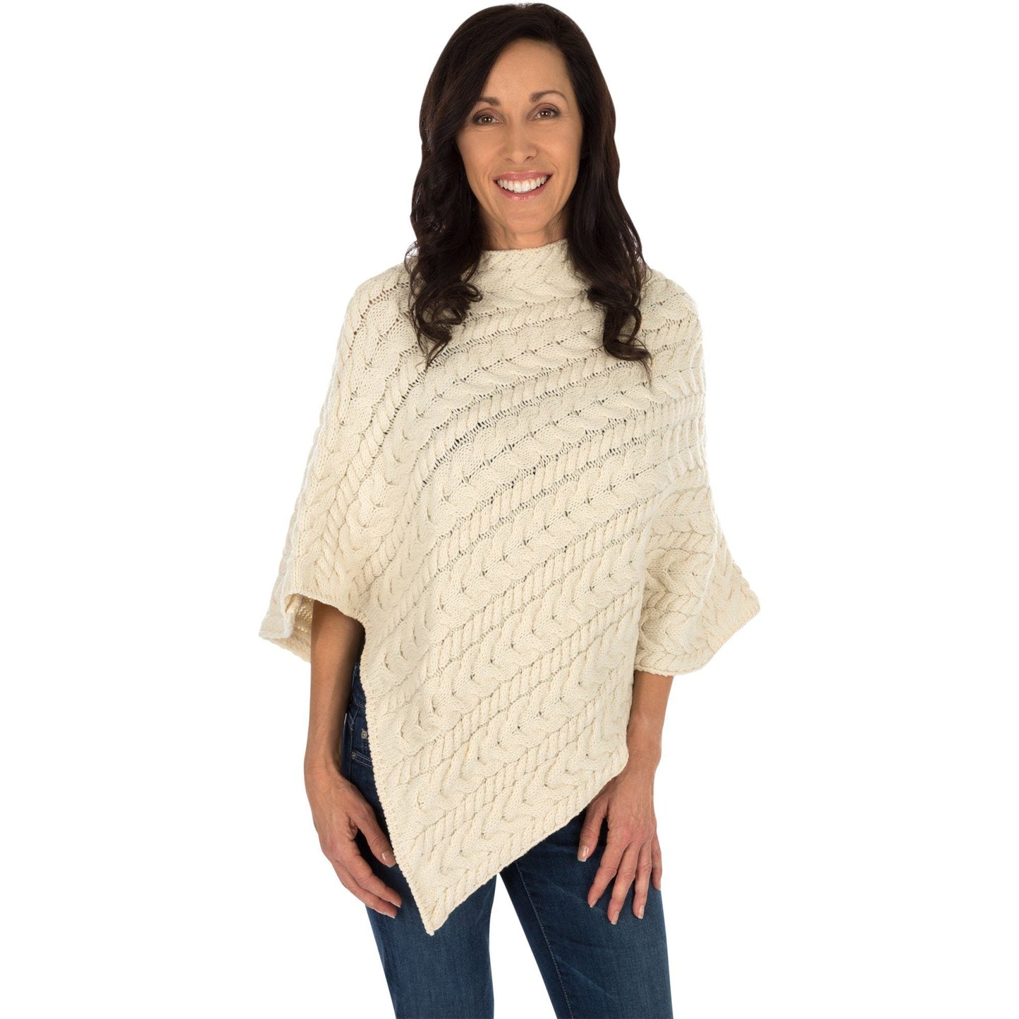 Irish Aran Wool Poncho