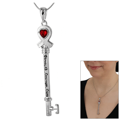 Key To the Cure Diabetes Necklace