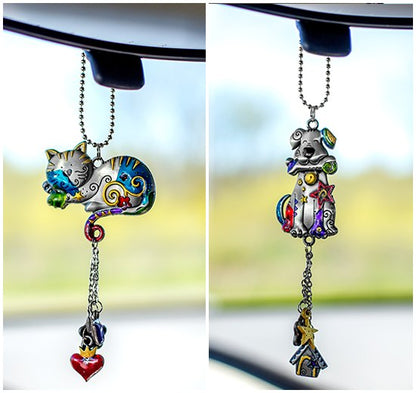 Kitty & Dog Car Charm