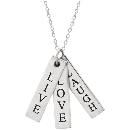 Live Love Laugh Sterling Necklace