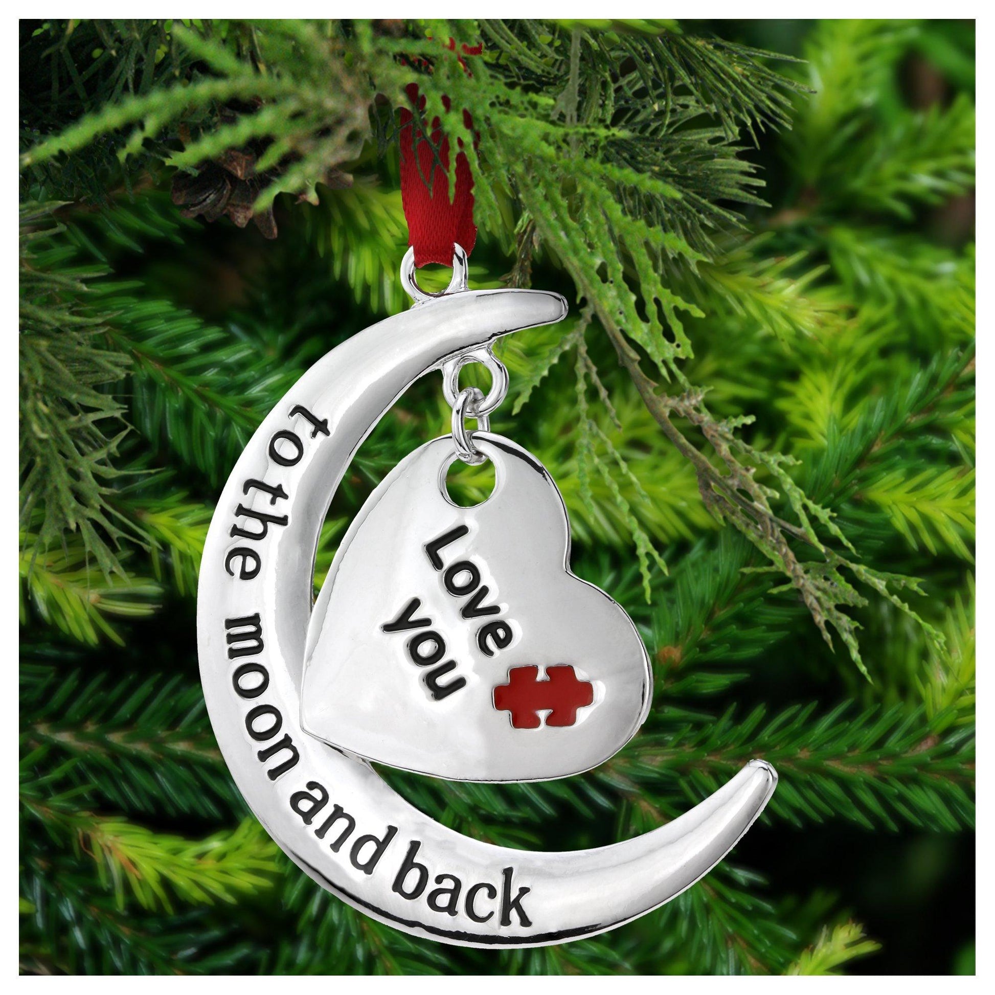 Love You To The Moon & Back Autism Ornament