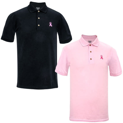 Men's Pink Ribbon Polo Shirt