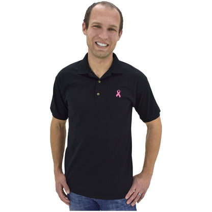 Men's Pink Ribbon Polo Shirt