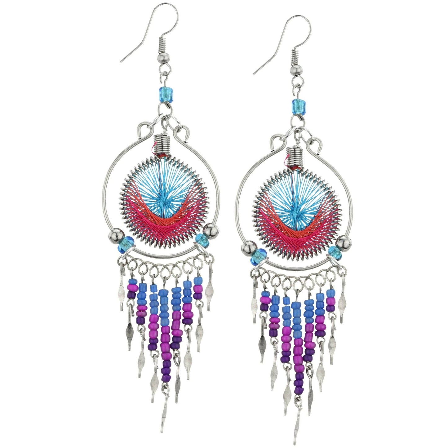 Peruvian Thread Chandelier Earrings