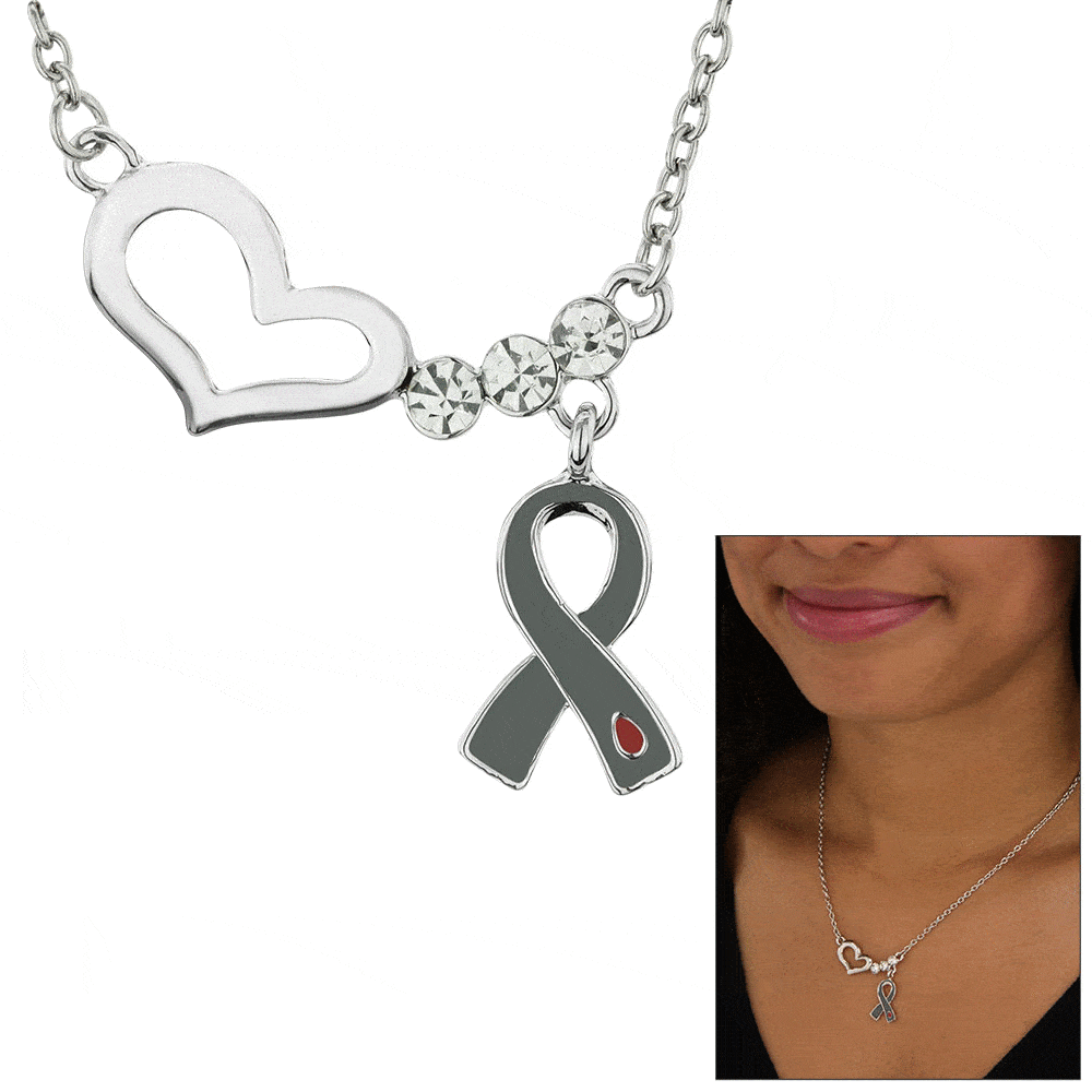 Diabetes Heart & Crystal Necklace!