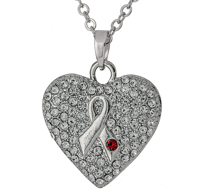 Heart of My Heart Diabetes Ribbon Necklace!