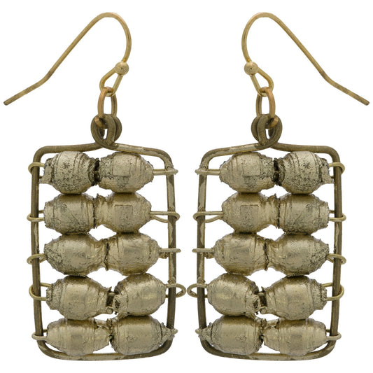 Quazi Golden Abacus Earrings