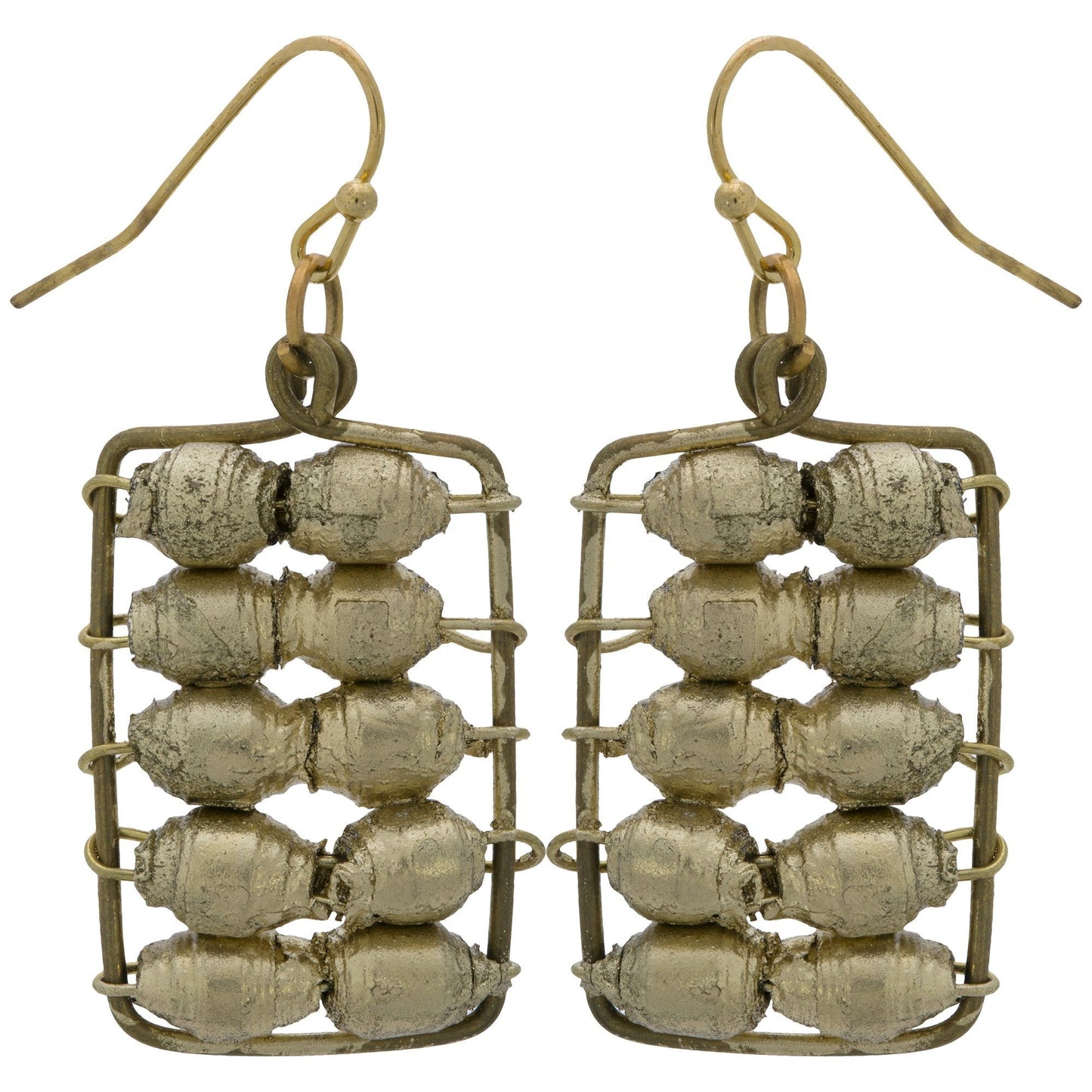 Quazi Golden Abacus Earrings