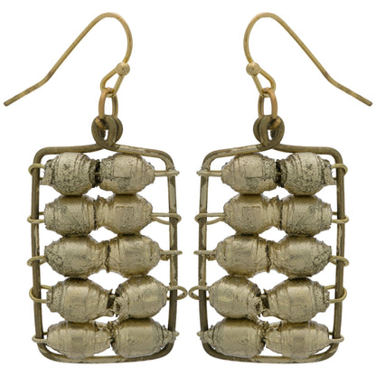 Quazi Golden Abacus Earrings