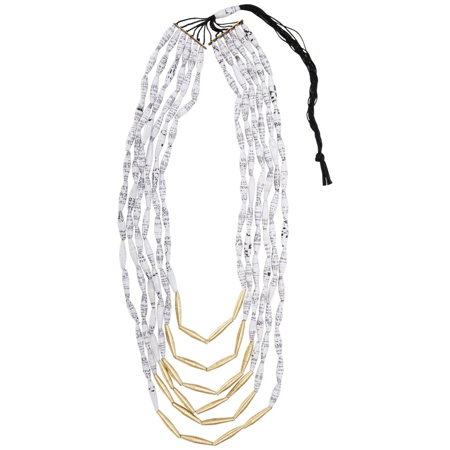 Quazi Long Layers Recycled Necklace