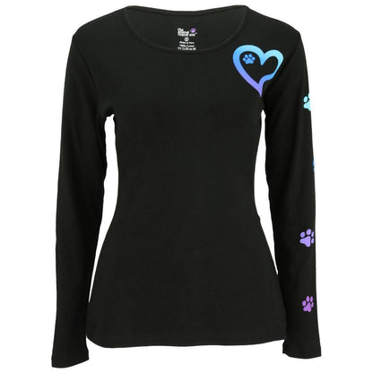 Rainbow Paws To My Heart Long Sleeve Tee