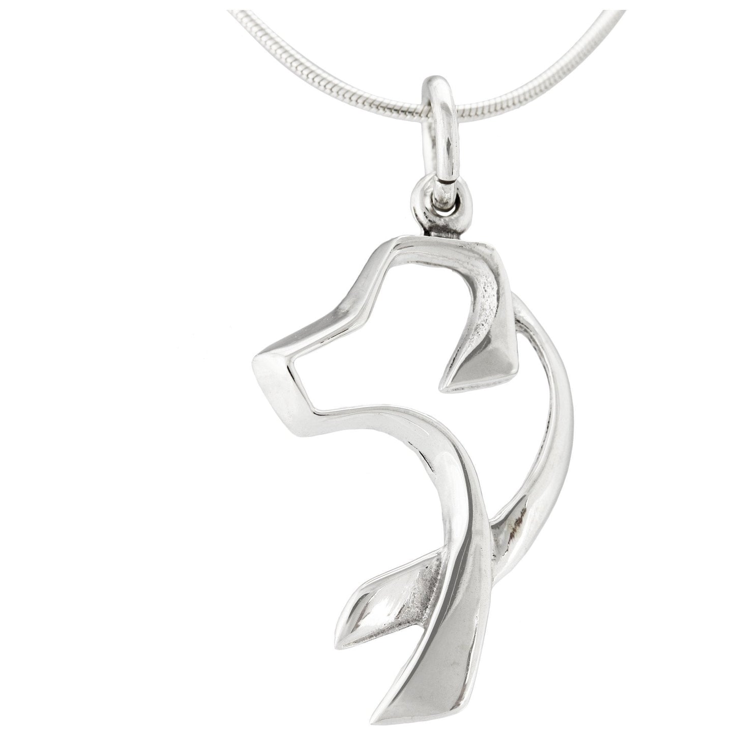 Sterling Dog Silhouette Necklace