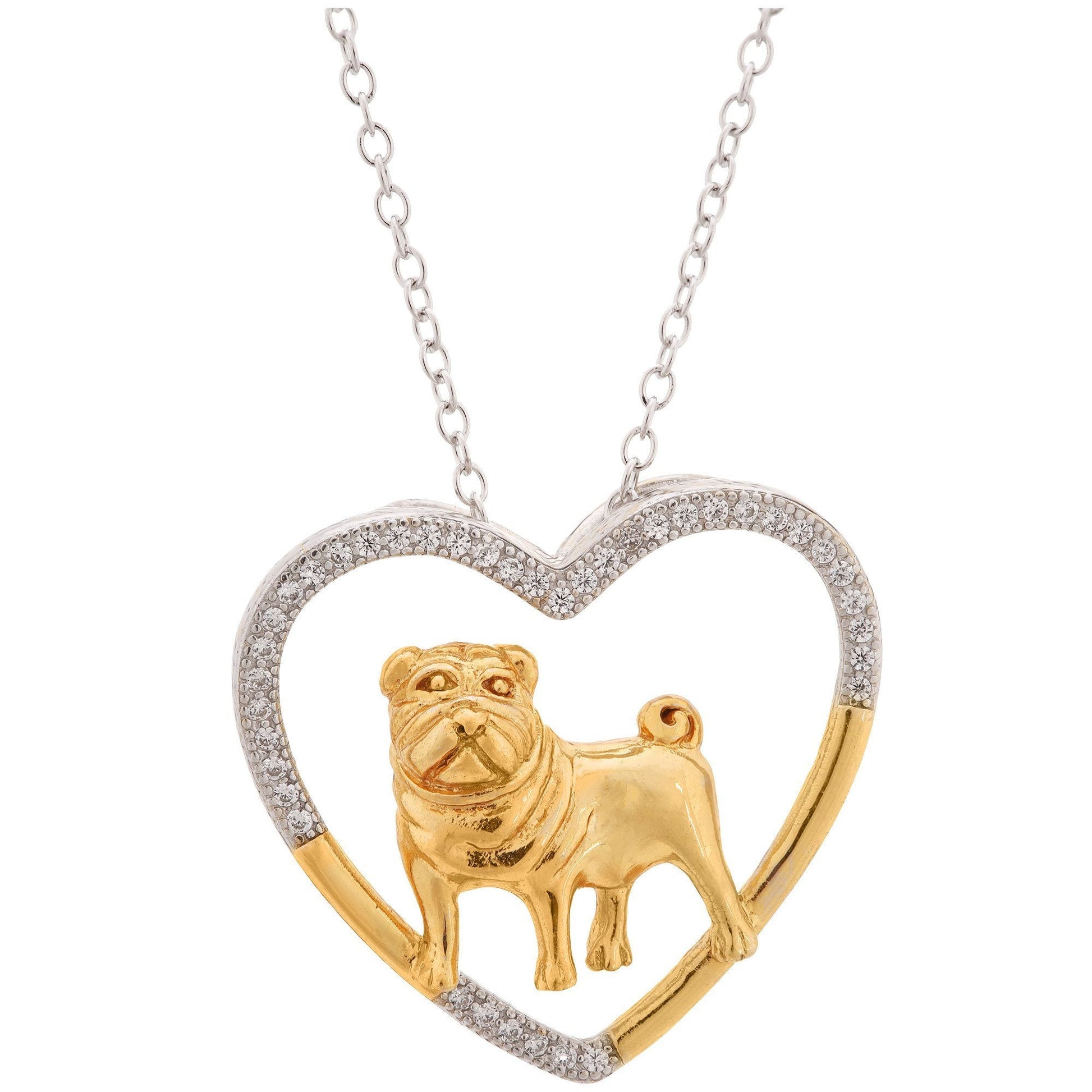 Sterling & Gold Plated Dog Breed Necklace