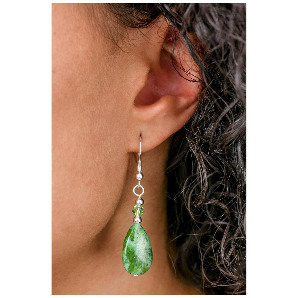 Stone Teardrop Earrings