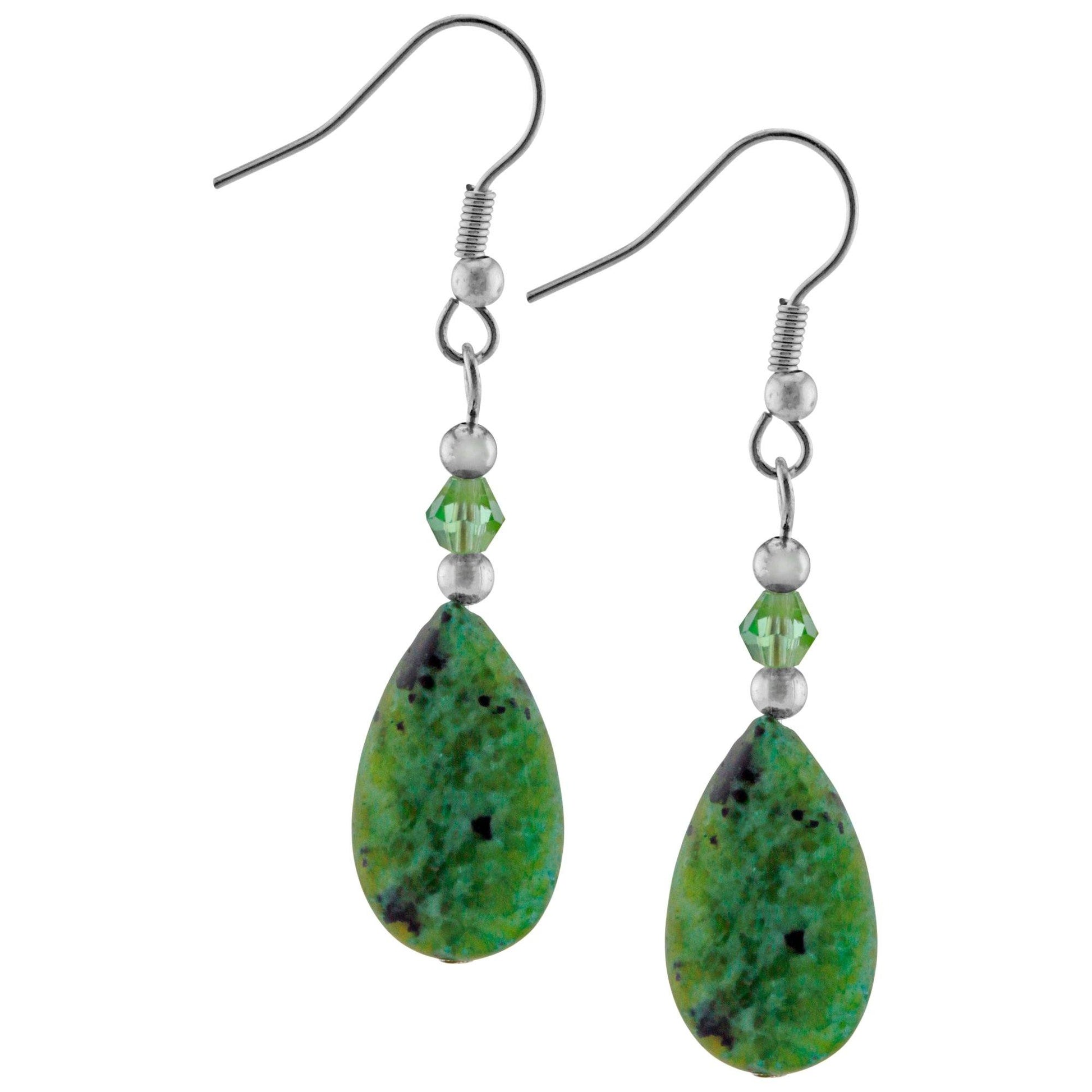 Stone Teardrop Earrings