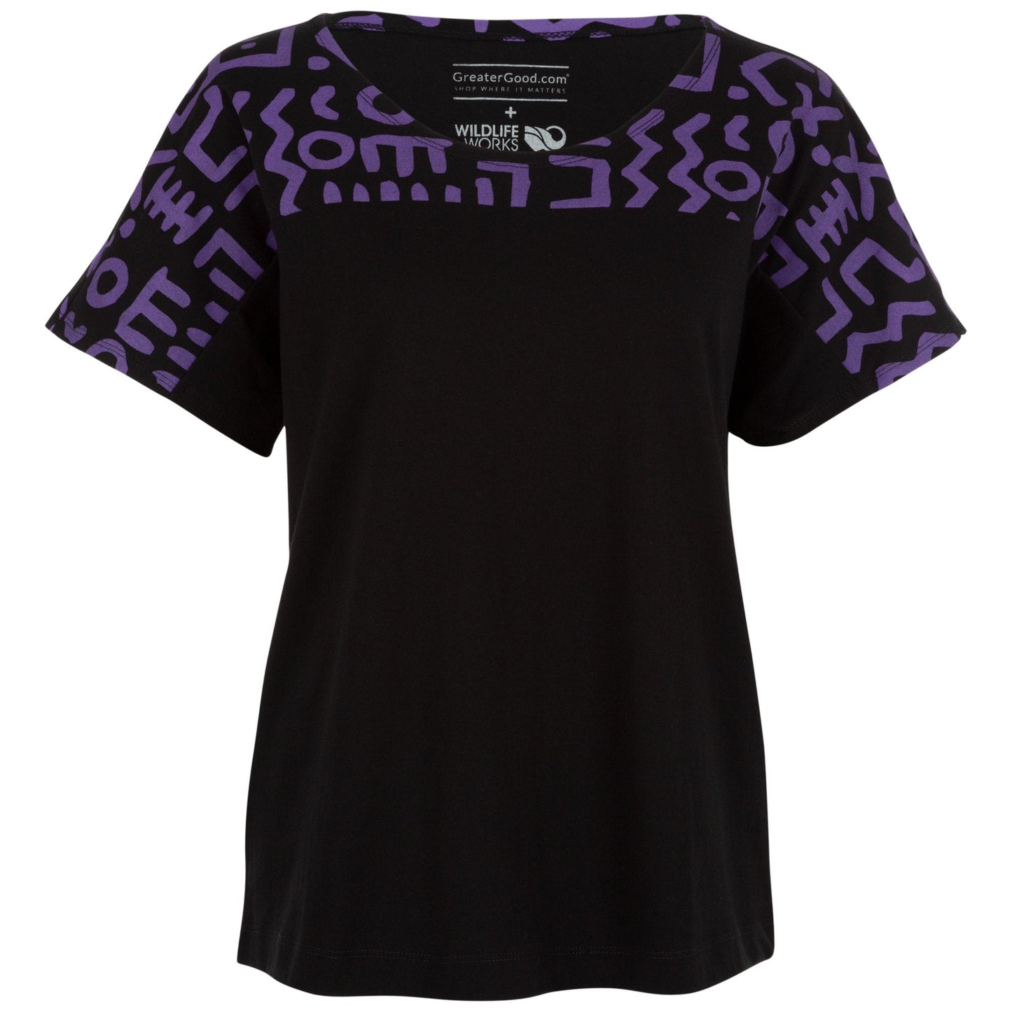 Textile Traditions Printed Plum Top