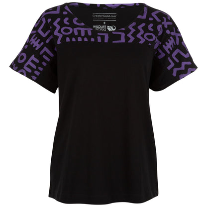 Textile Traditions Printed Plum Top