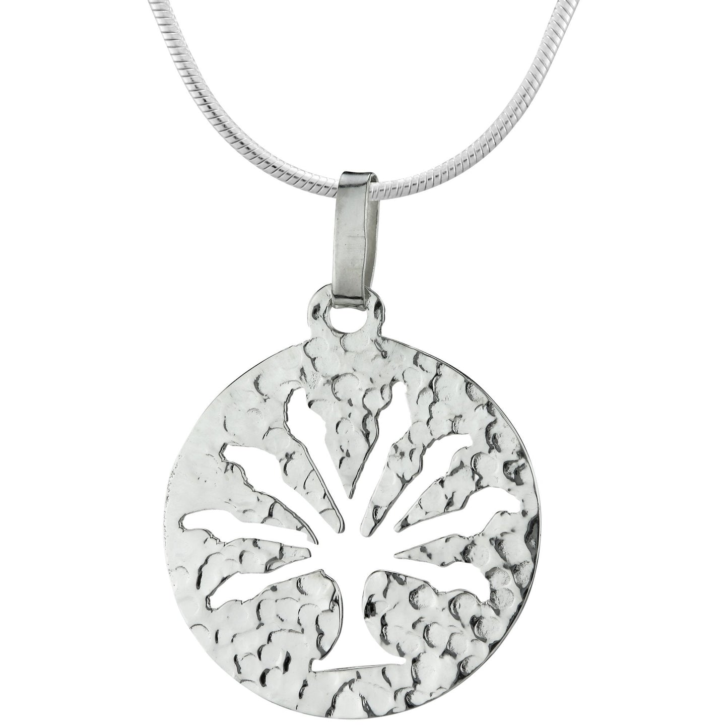 Tree of Life Hammered Sterling Necklace