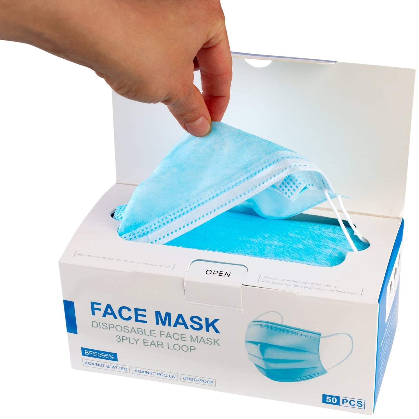 3-Ply Disposable Face Mask - Box of 50