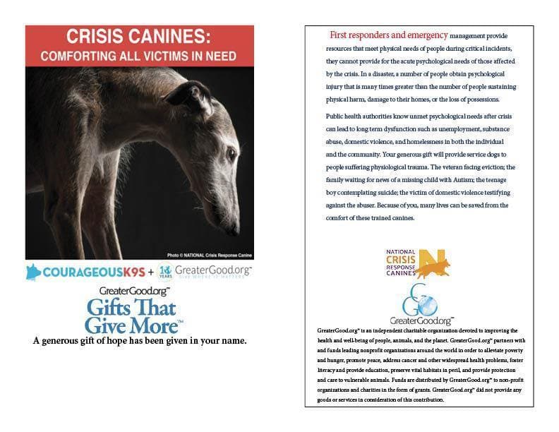 Donation - Crisis Canines Save Lives