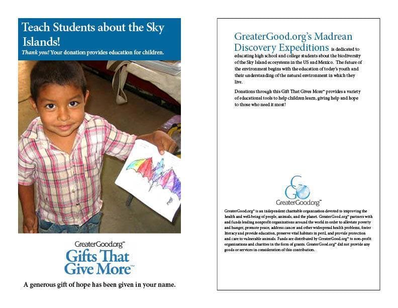 Donation - Madrean Discovery: Teach Students About The Sky Islands!